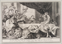 KG 17064
<br/>
Chistus bij Simon de farizeër, Maria Magdalena zalft zijn voeten
<br/>
<em>Monaco, Pietro (1710/1707-?)</em>